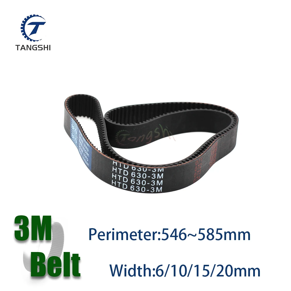 HTD 3M Rubber Closed Loop Timing belt width 6/10/15/20mm belt length 546/549/552/555/558/561/564/567/570/573/576/579/582/585mm