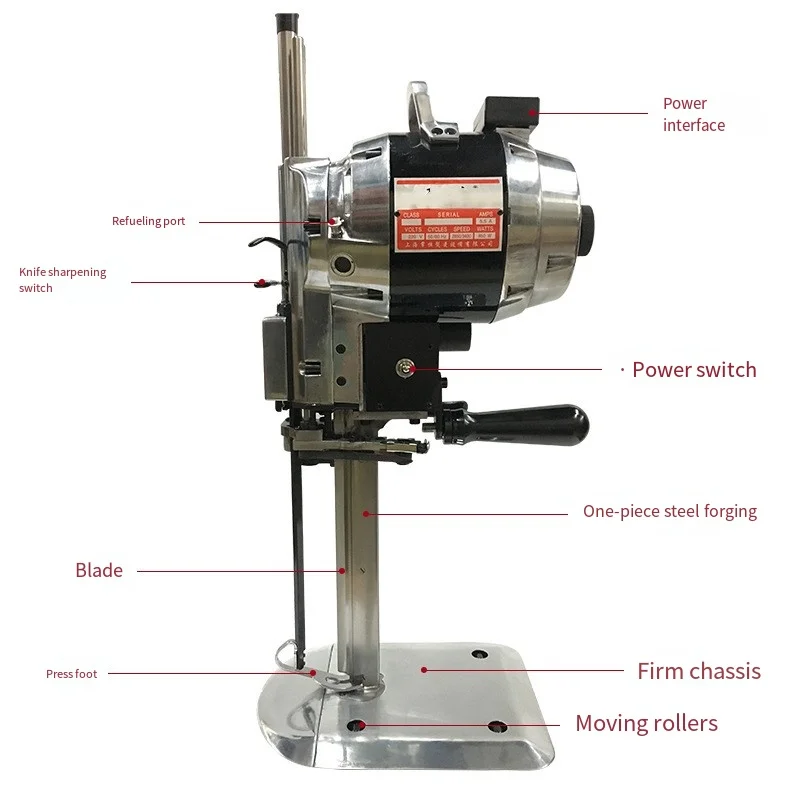 

Automatic Straight Knife Scissors 1200W Vertical Electric Apparel Cloth Cutting Machine New Retail Leather Blanket Cutting