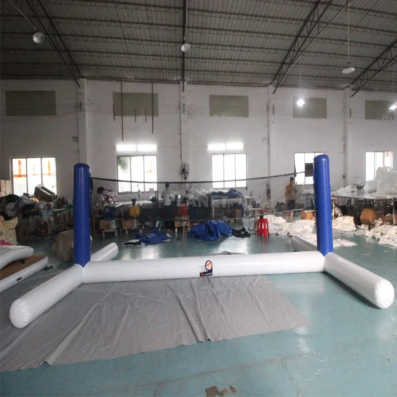 2026 Barato portátil verano Aqua juego de deporte acuático inflable agua flotante campo de voleibol inflable agua flotante voleibol