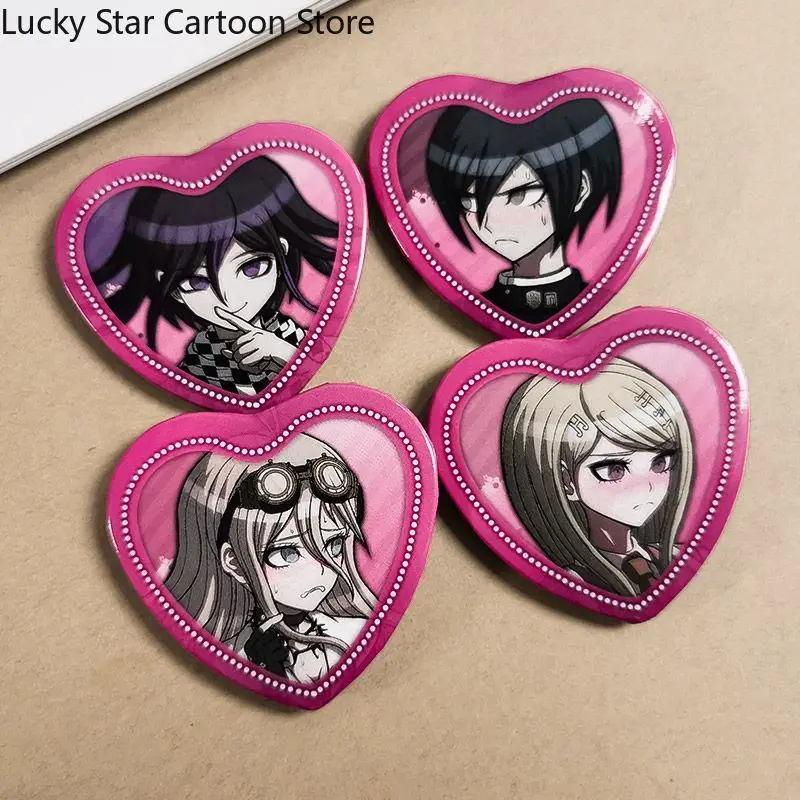 Аниме Danganronpa Nagito Komaeda Yasuhiro Taeko Kokichi Oma Косплей Значок в форме сердца Брошь Мультяшная эмблема Хэллоуин Рождественский подарок