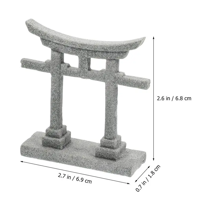 수족관 토리 조경 장식, 게이트 사암, 마이크로 장식 공예, 시뮬레이션 모델 동상, 미니 입상, 정원 장식