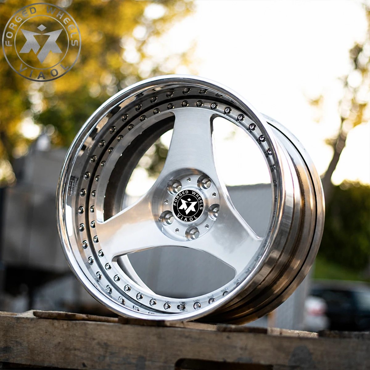Custom 2 Piece Forged Wheels 15 16 17 18 19 Inch 4x100 5x100 5x114.3 3 Spoke Deep Dish Rims Fit for RX7 Supra 370Z SC400