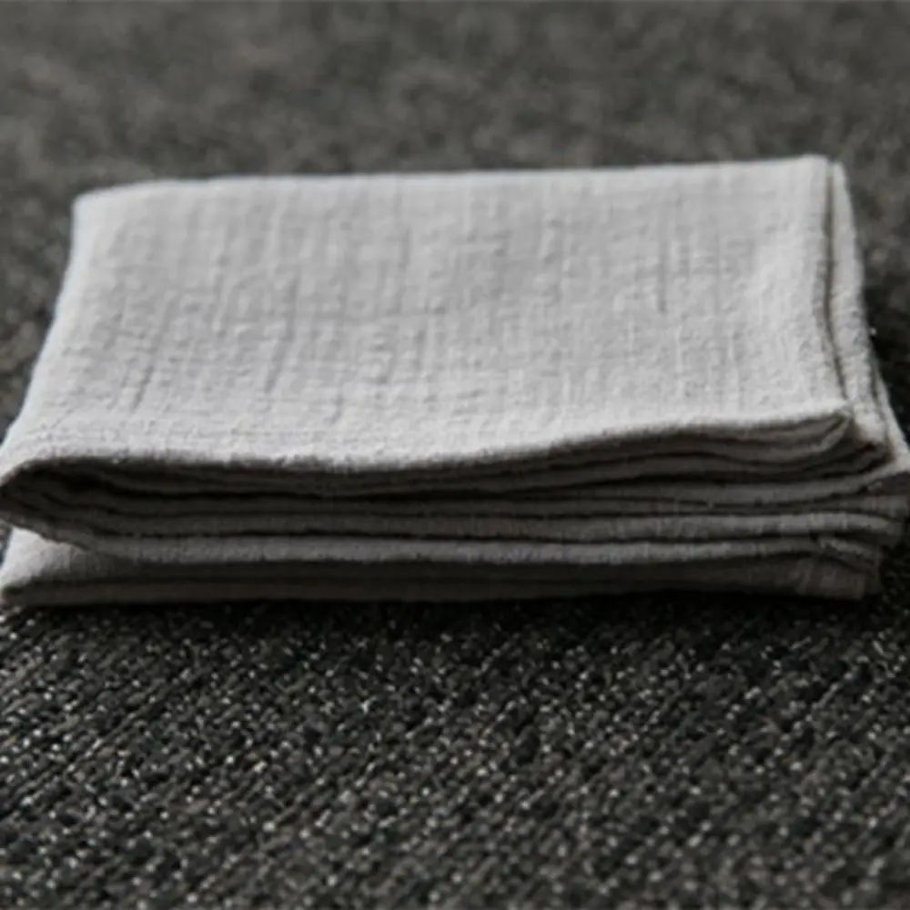 Durable Cotton Table Napkin Square Solid Color Dinner Mat Simple Single Layer Photo Backdrops Home