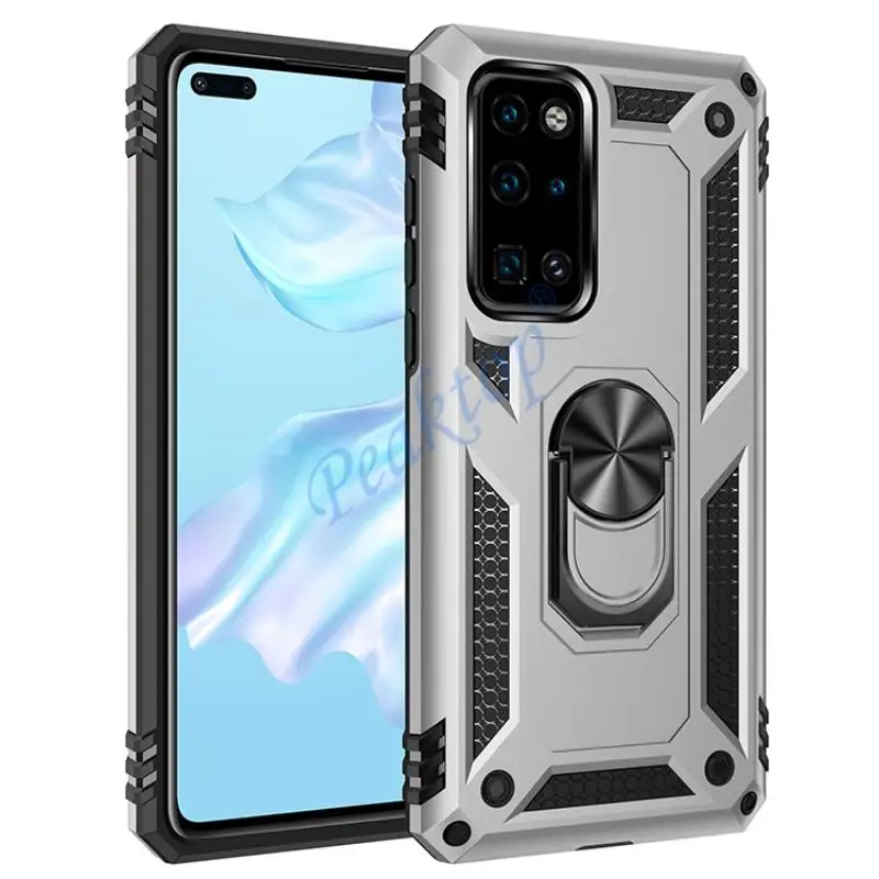 Armor Rugged Shockproof Ring Hold Phone Case For Huawei P40 P30 Lite E Pro 5G 4G Plus P20 2019 Magnetic Stand Protection Cover