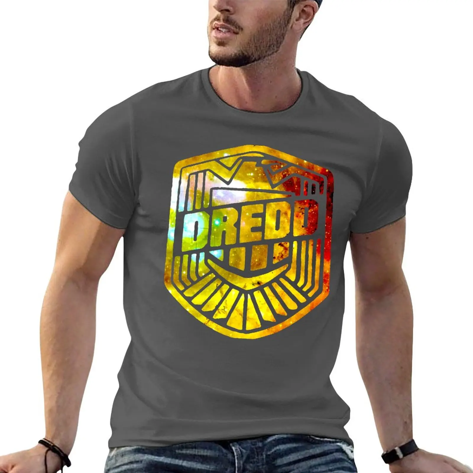 Judge Dredd Galaxy Silhouette Logo T-shirt plus size tops customizeds cute tops t shirts for men