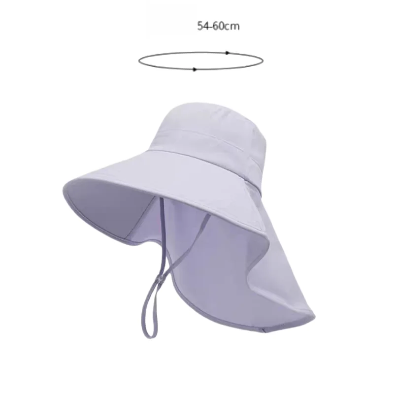 1pc Women Sun Hat Anti Hiking Fishing Hats Wide Brim Foldable Summer Beach Hat with Neck Cover Outdoor Visor Caps - view 3