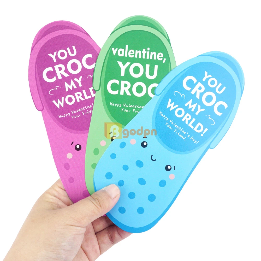 Funny Shoe-Shaped Valentine’s Day Cards with Cute Charms – Unique and Playful Greeting Cards for Friends or Loved Ones