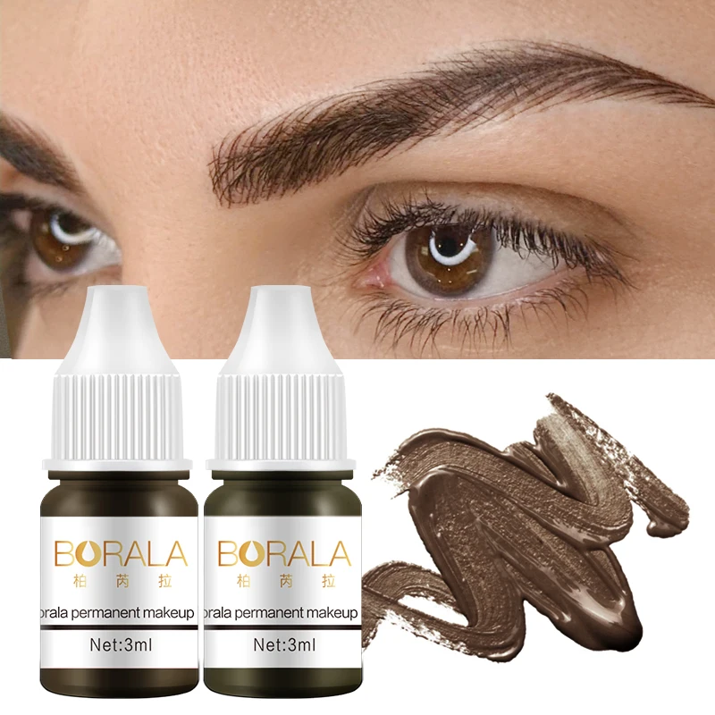 Borala Semi Permanent Makeup Pigments Sample 3ml Tattoo Body Art For Lips Eyebrows Eyeliners Tattoo Supplies Microblading Ink