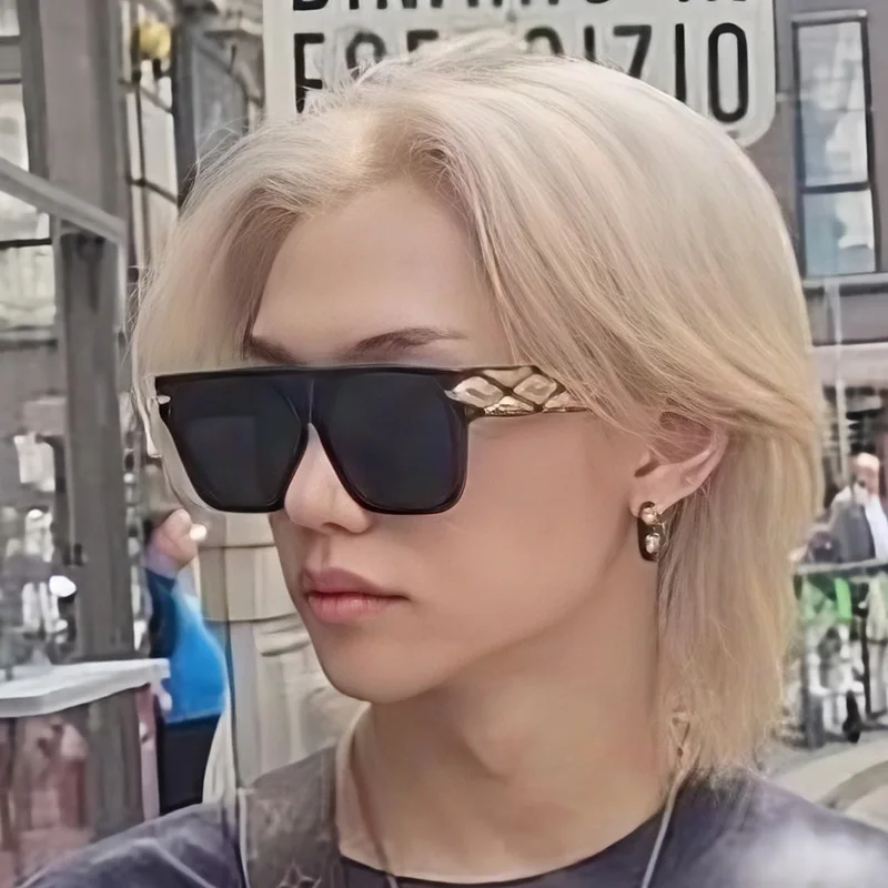 New Oversized Sunglasses Man Woman Fashion Luxury Vintage Square Sun Glasses For Female Brand Design UV400 Shades Eyewear image 2