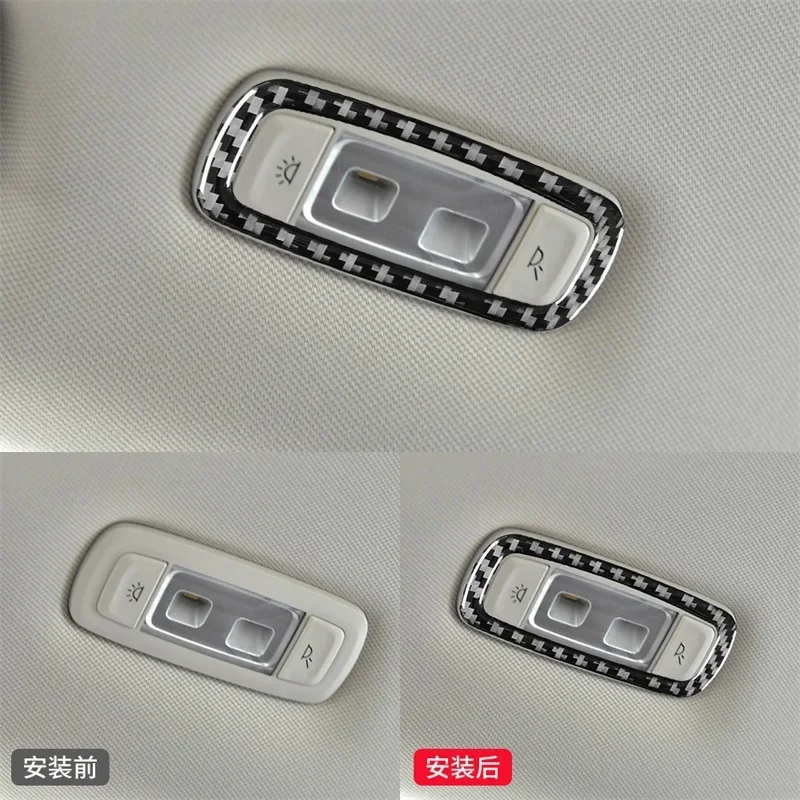 

FOR BMW New 5 Series G30 G38 Carbon fiber pattern Interior modification Reading light frame decorative sticker