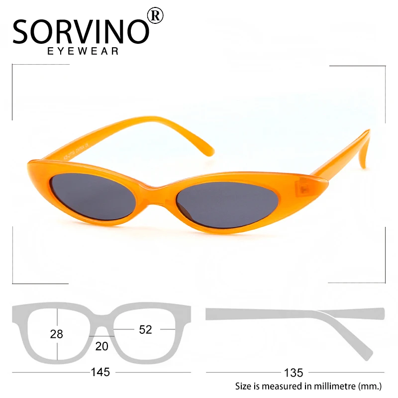 SORVINO 90s Vintage Lady Small Cat Eye Sunglasses 2025 Women Brand Designer Tiny Cateye Sun Glasses Pink Red Yellow Shades SN137