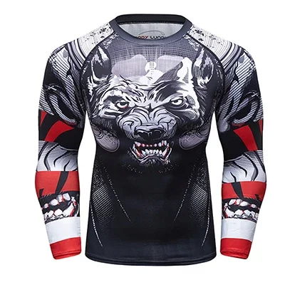 Men Sport MMA Rashguard Jiu Jitsu Jerseys+Pants Fitness T Shirt UCF BJJ Boxing Set Gym Rash Guard Fightwear Sportsuit Boxeo