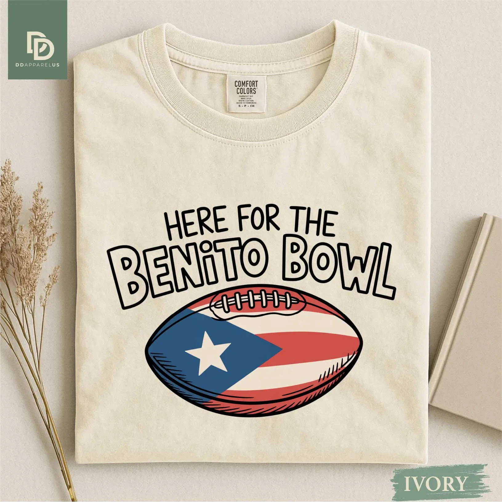 هنا لتي شيرت Benito Bowl Comfort Benito Bowl، تي شيرت كرة القدم Puerto Rican، Superbowl Halftime، هدية مضحكة لمحبي الموسيقى اللاتينية #2