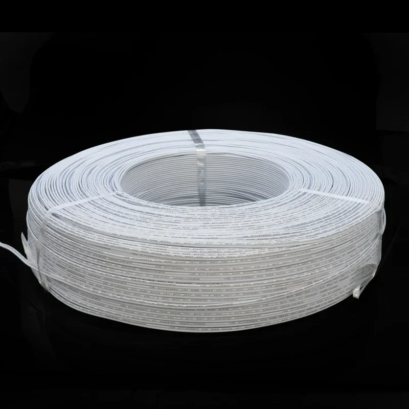 1M/5M 28 26 24 22 20 18 16 AWG UL2468 2Pins Electric Copper Wire PVC Insulated Double Cores LED Lamp Cable White Black Red