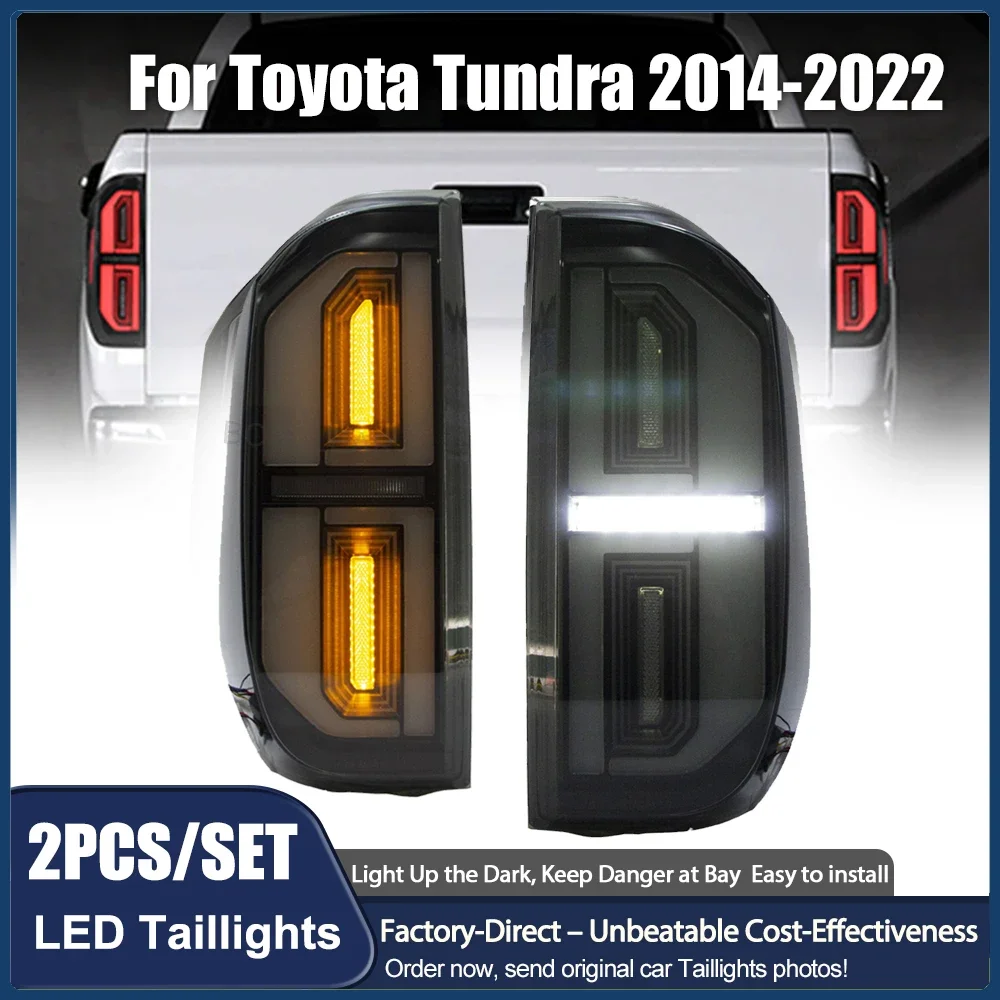 

LED Tail Light Assembly For 2014-2022 Toyota Tundra Dynamic Turn Signal Rear Lamp Brake Reverse Light Pickup Truck Accessories