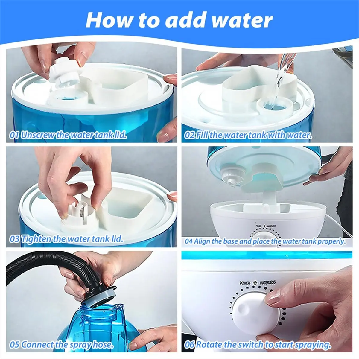 *Great Reptile Humidifier Terrarium,4L Reptile Humidifier 300 Ml/H with 7 Colours of Night Light Function,Mist Device Eu Plug
