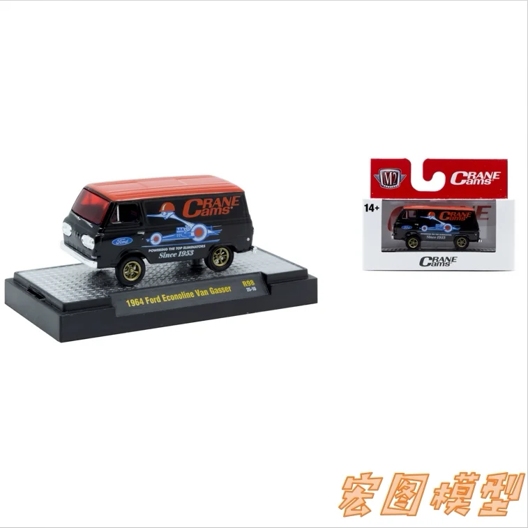 

M2 Machines 1:64 1964 Ford Econoline Van Gasser, литая под давлением модель автомобиля из сплава, детские игрушки и подарки