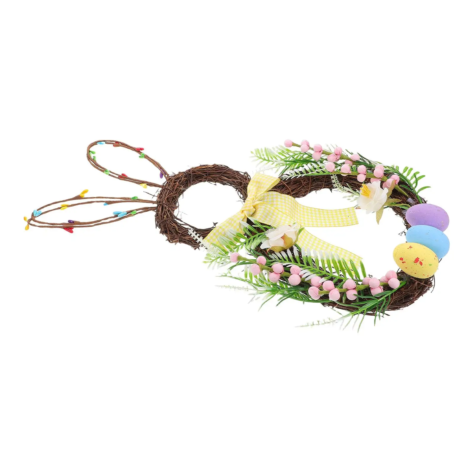 

Easter Bunny Wreath Door Prop Decor Supplies Plants Decoration Cloth Front