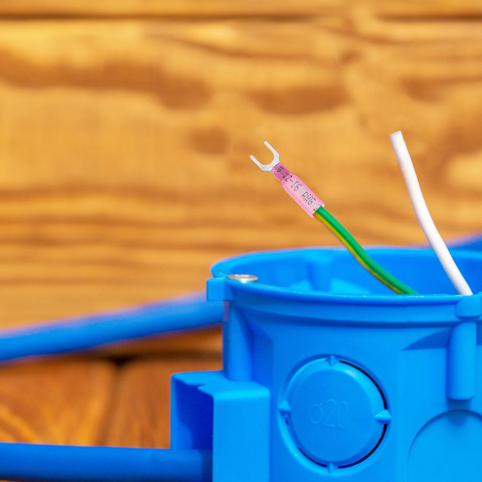 

100pcs Waterproof Heat Shrink Connectors U-Shaped Pre-Insulated Cold Press Fork Terminals For Automotive Marine Electrical