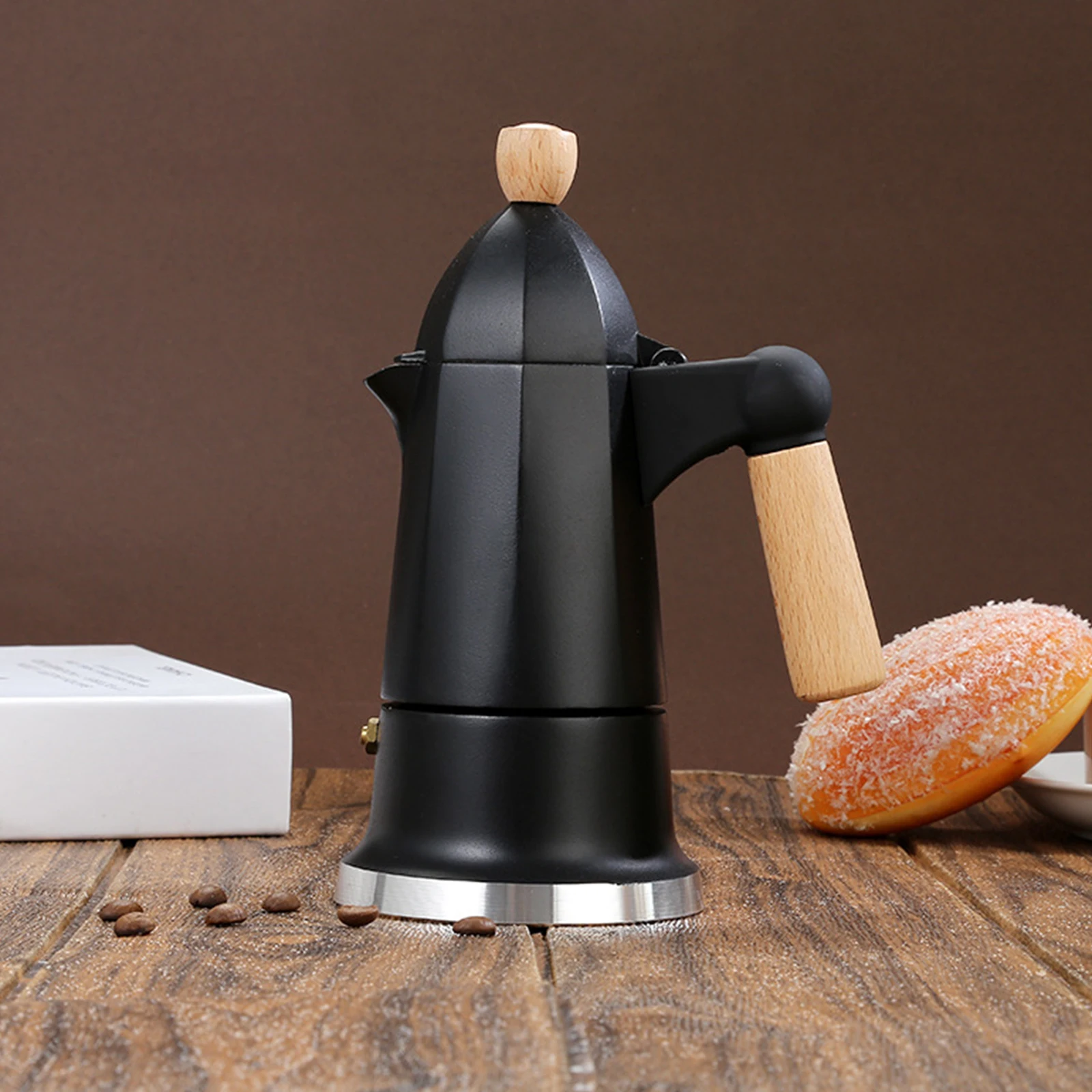 ماكينة صنع القهوة الإيطالية الكلاسيكية ذات 3 أكواب من وعاء موكا للاستخدام المنزلي