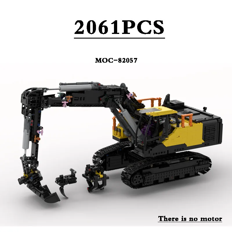 Building Blocks MOC-82057 Ec220e Excavator Truck Car Model 2061PCS Kids Building Blocks Toys Birthday Toys Christmas Gifts