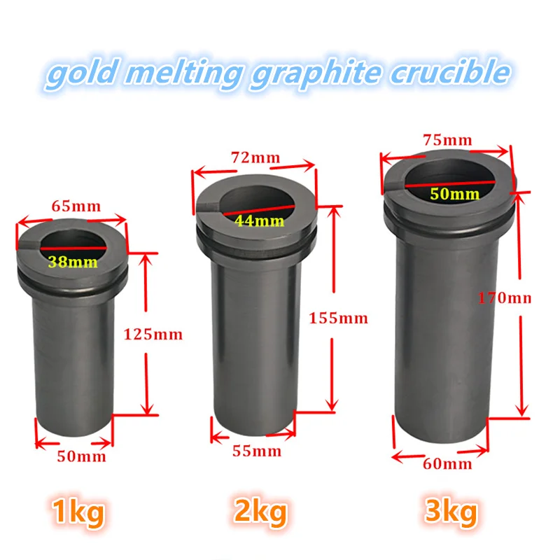 1kg/2kg/3kg Double Ring Graphite Crucible, Melting Gold, Silver, Copper, Furnace Casting Mould Melt Jewelry Tools