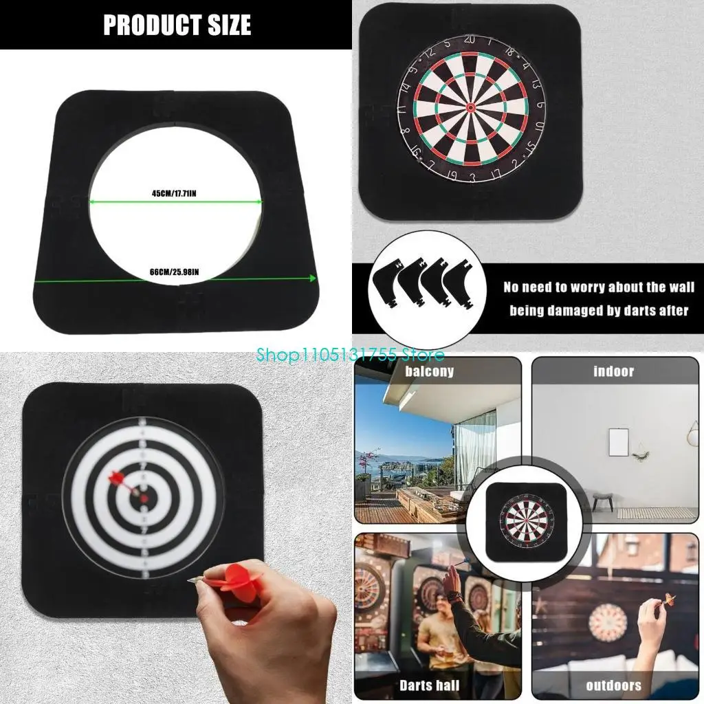 K0EF Wall Protectors Dartboards Surround Rings Light weight Dartboards Backboard