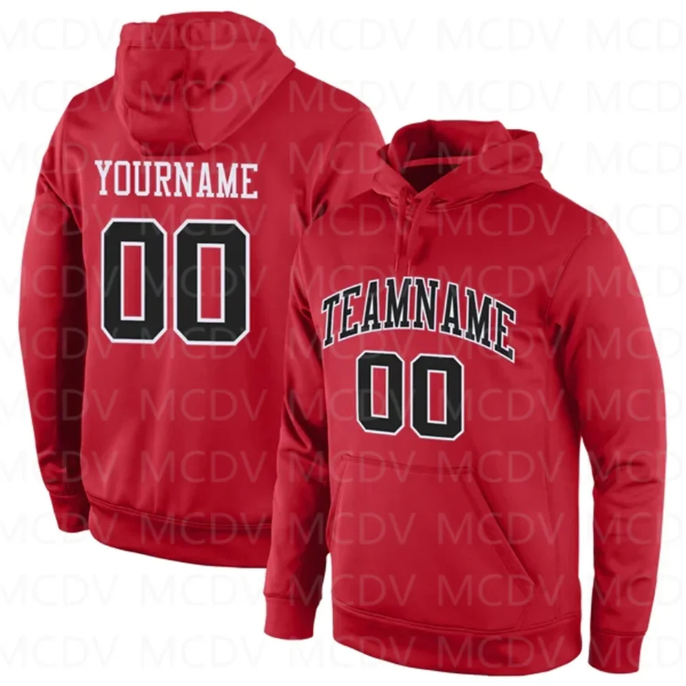 

Red Black-White Sports Pullover Sweatshirt Hoodie 3D Printed Hoodies Unisex Casual Street Tracksuit