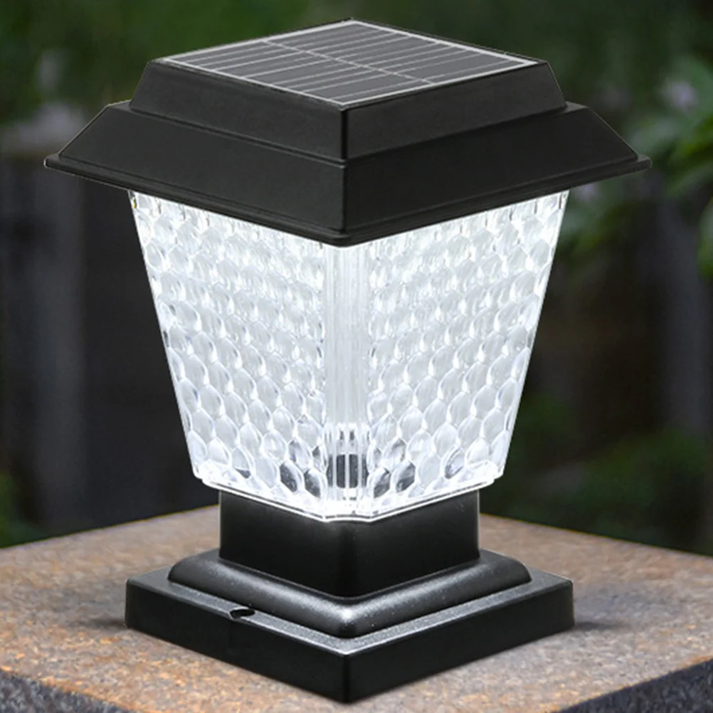

Solar Column Lights LED Solar Powered Post Lights Automatic Dusk Rechargeable Outdoor Waterproof Pillar Lamp Garden Fence Deck