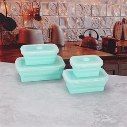 Contenitore pieghevole per alimenti contenitori per alimenti in Silicone portatile Bento Box per bambini Snack Box Food Box Bento Lunch Box Lunchbox