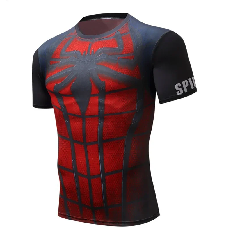 New 2019 Mens Fitness T Shirt Spider Hero Super Captain T Shirt Costume Superhero Mens Tees