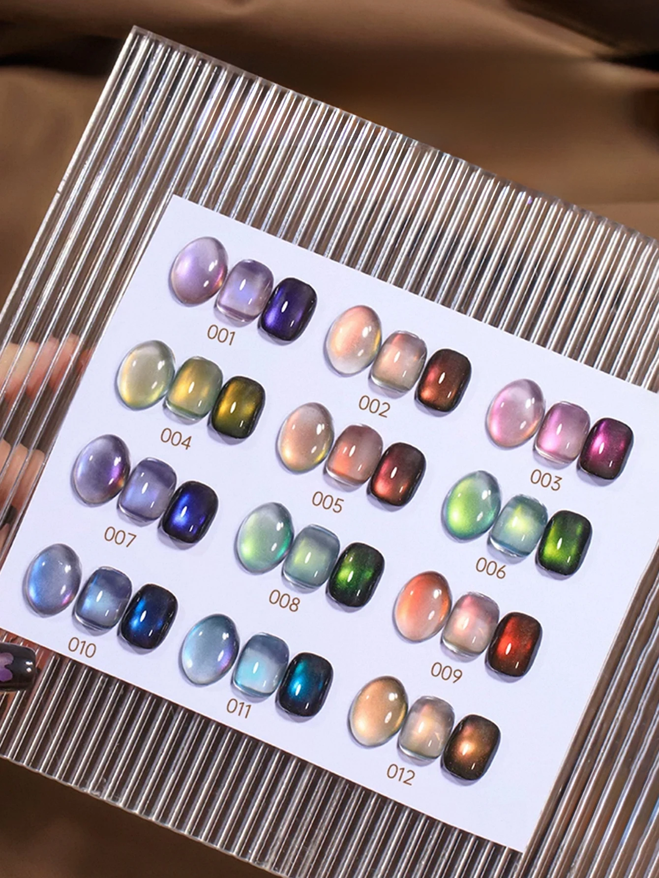 1-12 pezzi 12ml iridescenza Aurora perline di vetro smalto gel per occhi di gatto, polimerizzazione UV LED, gel per nail art ad asciugatura rapida a lunga effetto