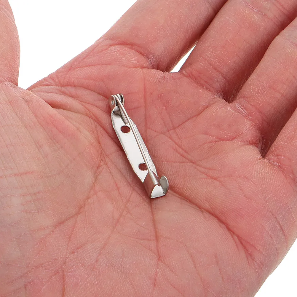 

60 шт. застежек-булавок для брошей, серебристые металлические фиксаторы для изготовления ювелирных изделий, поделок своими руками, аксессуаров для значков