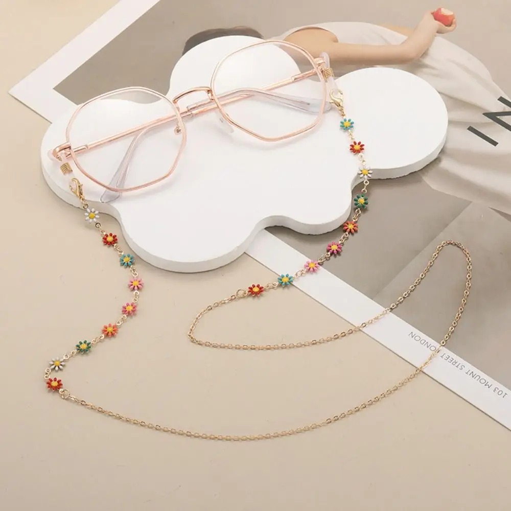 Jewelry Vintage Beads Glasses Chain Elegant Lanyard Crystal Glasses Chain Copper Bohemian Mask Chain Women