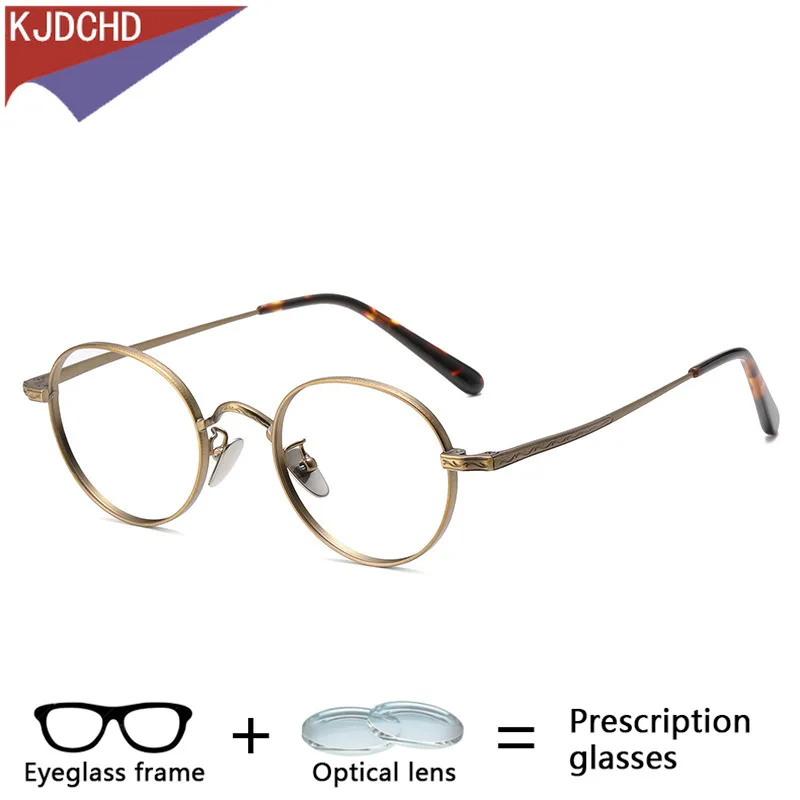 

Round Titanium Progressive Eyeglasses Men Myopia Photochromic Bifocal Glasses Optical Doctor With Prescription Eyewear Retro