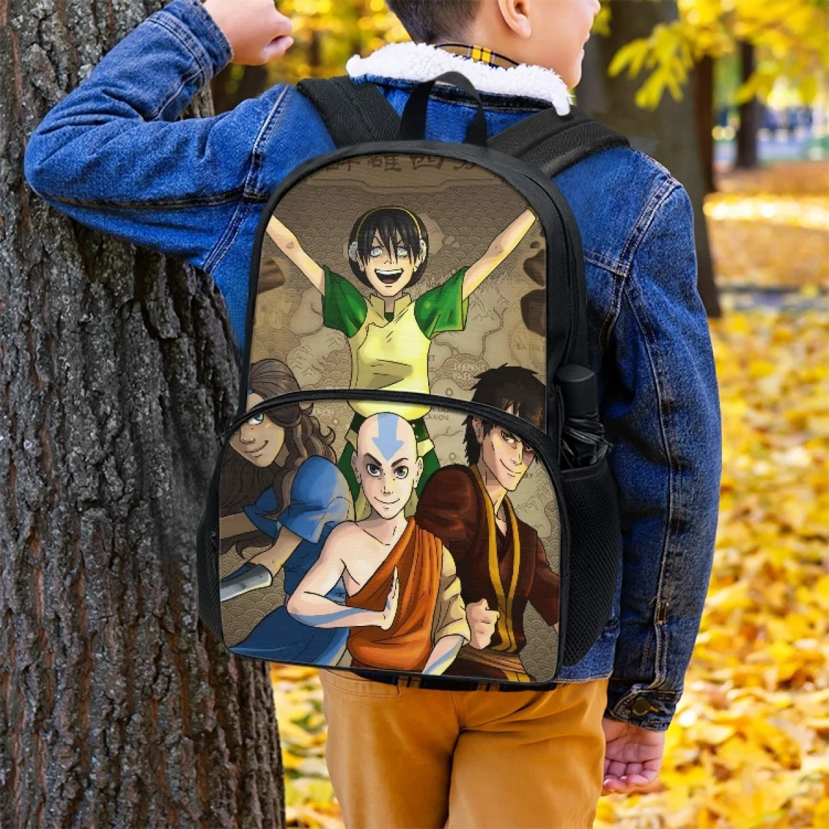 FORUDESIGNS Avatar The Last Airbender Backpacks Leisure Student's School Bags Light College Style Bookbags Boys Packsack