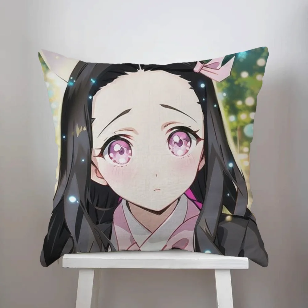 

Demon Slayer Luxury Pillow Covers Double-sided For Car Pillows 45x45 Cushions Cover Home and Decoration Sofa Pillowcase 50x50