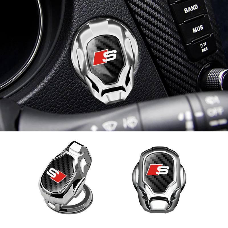 

1pc Car One-Click Start Buttons Protective Cover Decoration for Audi Sline S3 S4 S5 S6 S7 RS Quattro Q7 Q5 Q3 A4 B8 8P A3 A6 C7