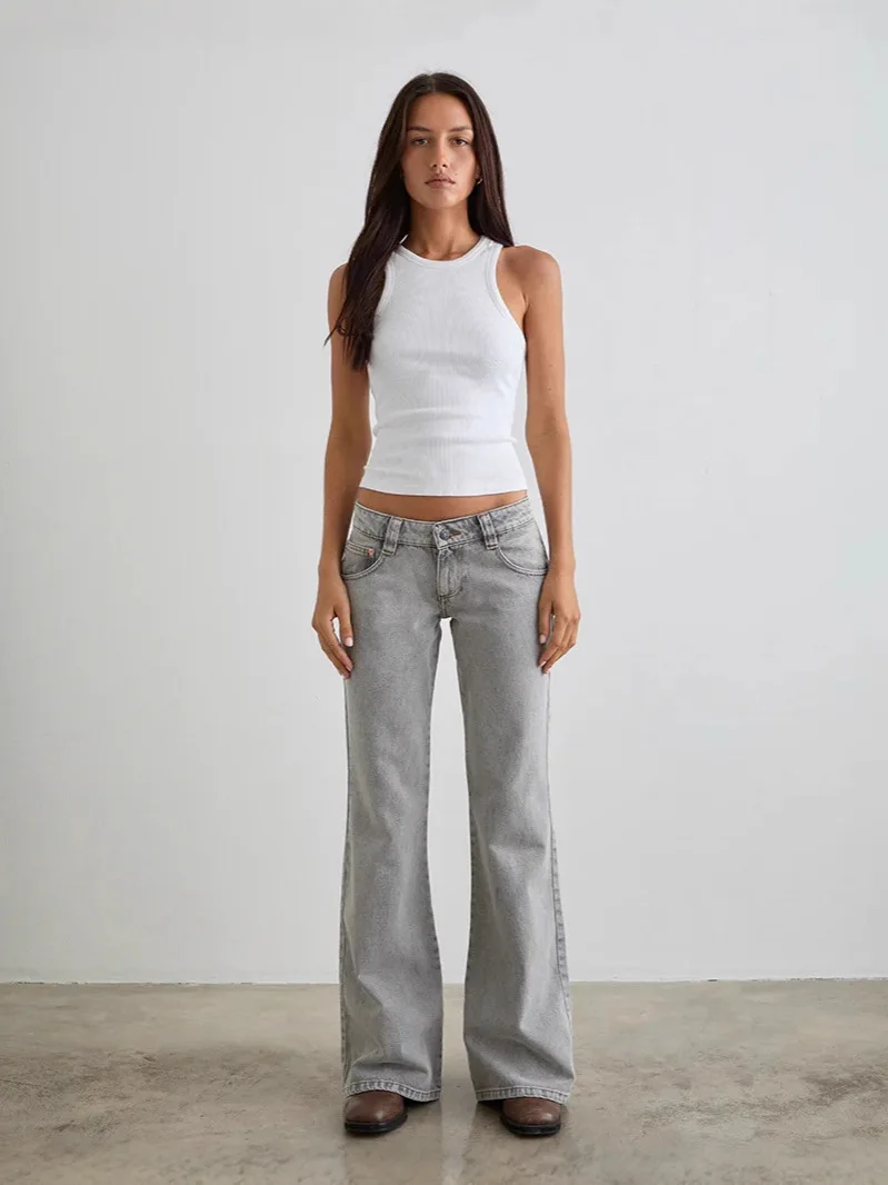 Stretchy Jeans Superelastic Highwaist Sculpting Jeans Classic Solidcolor Flattering Jeans Retro Microflare Bellbottom Denim