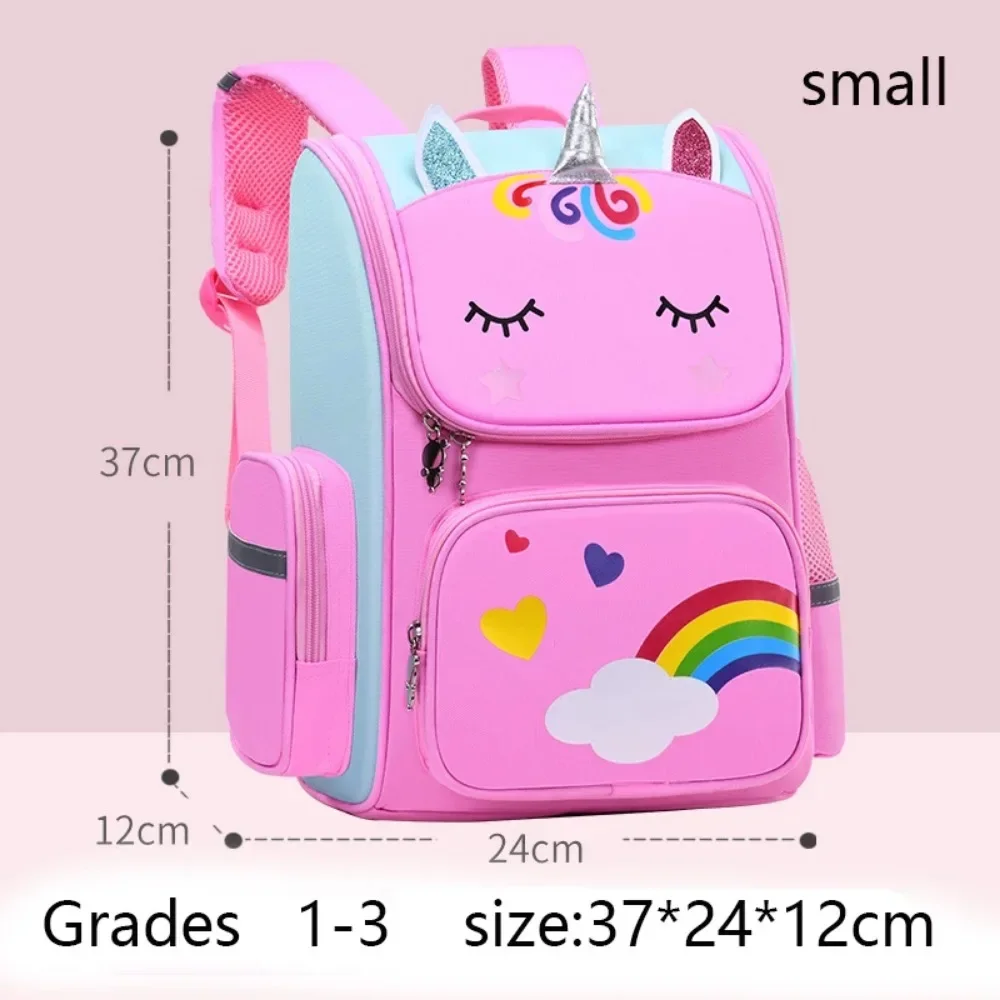 Kid Backpack for Girl Unicorn Children Bookbag Rainbow Eyes School Bag Teen Girl Backpack for Traveling Waterproof Mochilas