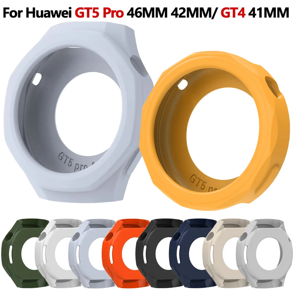 HOT Silikon-Schutzhülle für Huawei Watch GT5 Pro 42mm 46mm Schutzabdeckung für Huawei GT4 41mm Stoßfänger-Rahmen