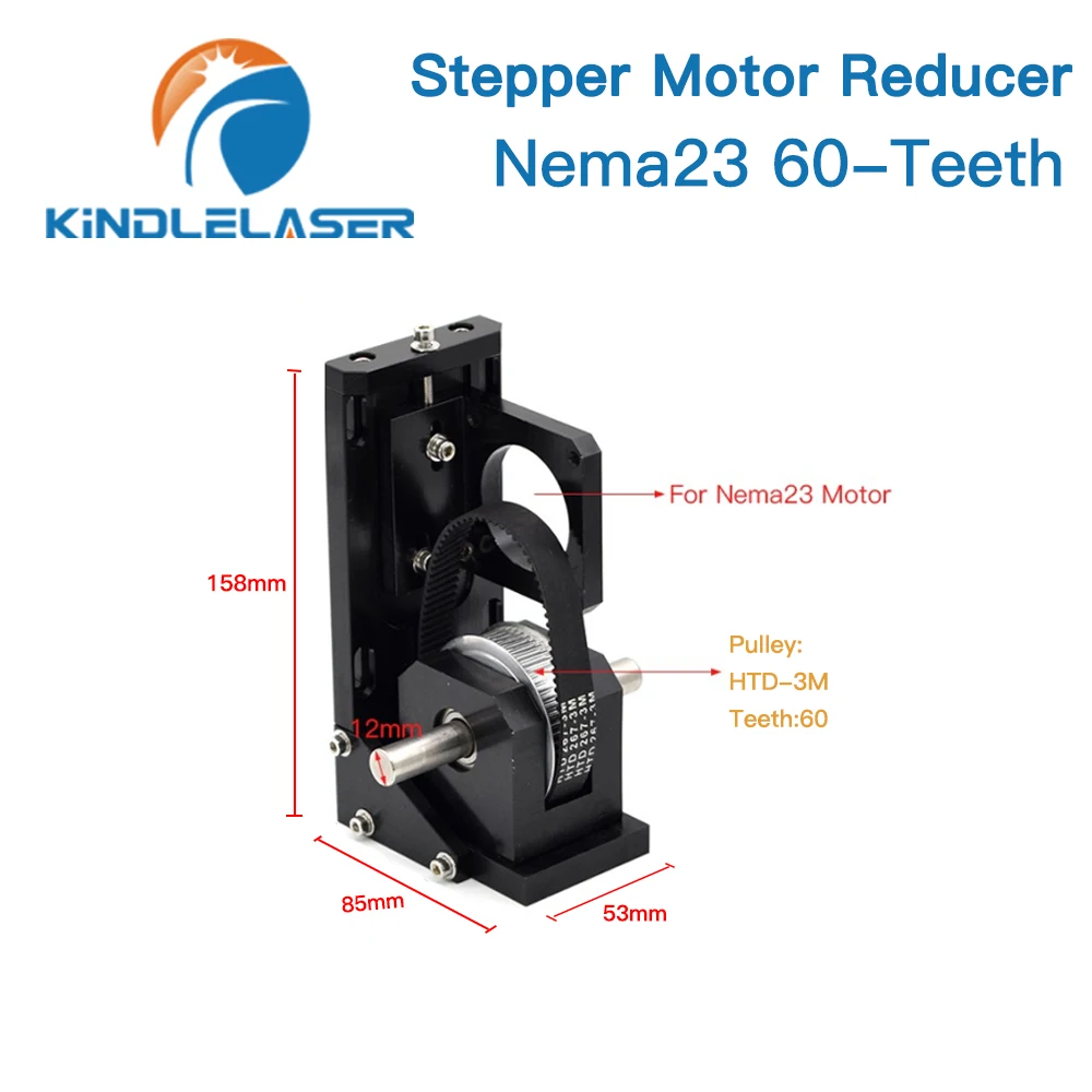 Riduttore motore passo-passo KINDLELASER Nema23 38 denti/Nema23 60 denti/Nema34 72 denti per macchina per taglio e incisione Laser CO2