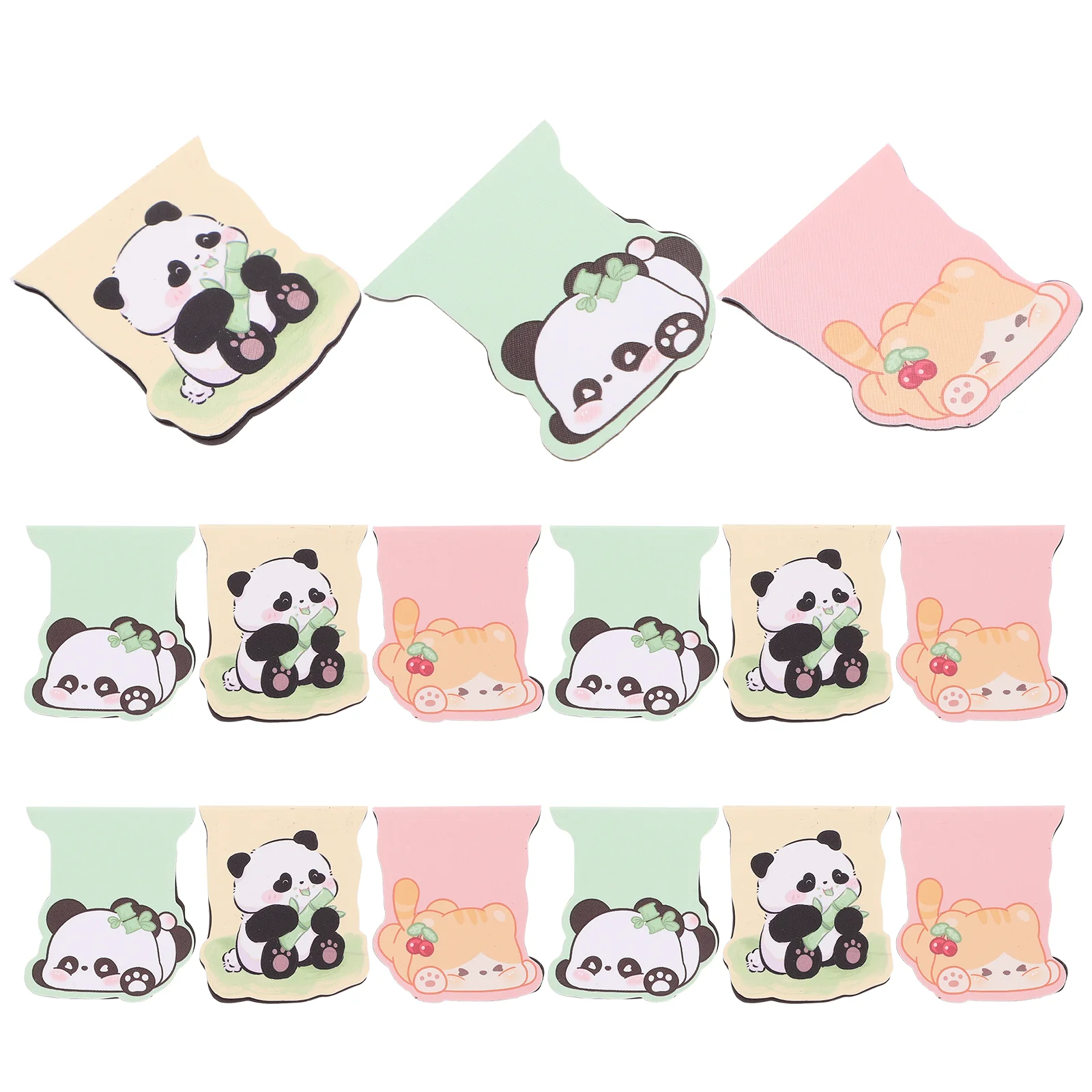 15 Pcs Magnetic Bookmark Page Marker Aesthetic School Supplies Clip Markers Panda Clips Bookmarks Cute