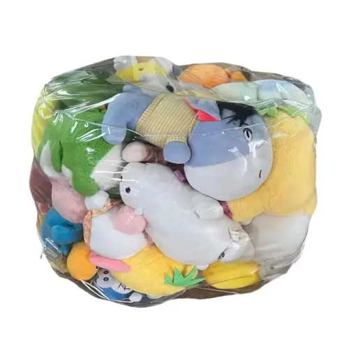 Imagen 2 del producto Silla de almacenamiento de animales transparente, asiento de bolsa de frijol de felpa con cubierta impermeable para dormitorio de niños, sala de juegos, guardería, decoración del hogar