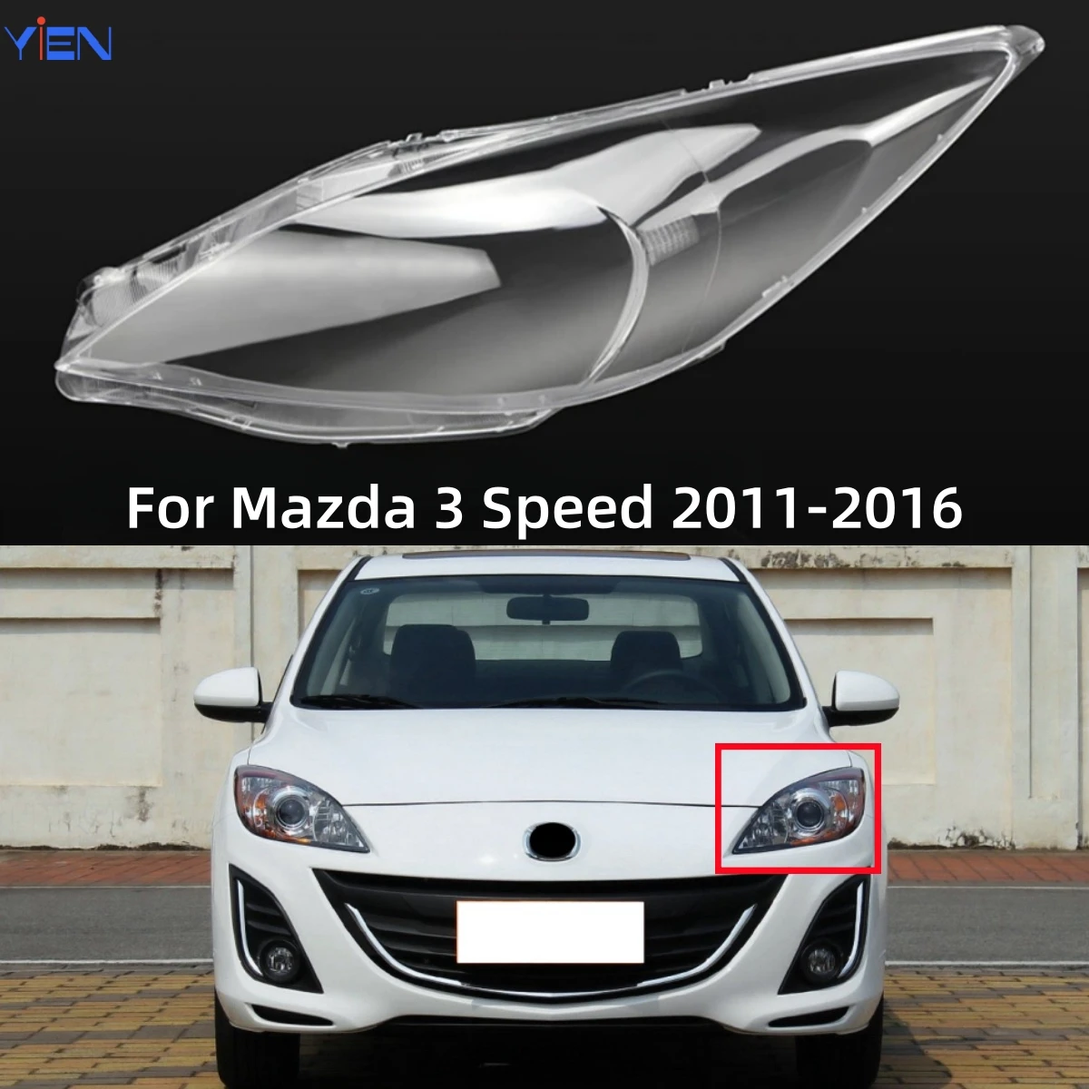 

For Mazda 3 Speed 2011 2012 2013 2014 2015 2016 Car Products Replace A Transparent PC Lights Shell Headlight Housing
