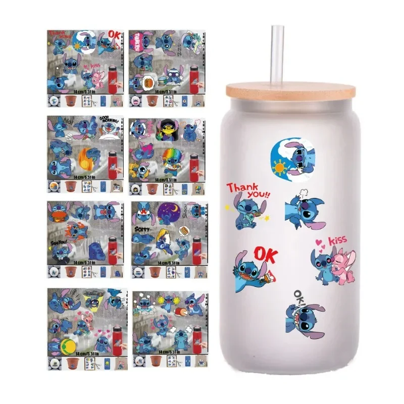 Disney Lilo & Stitch Stickers Anime Figures Personal UV Transfer Waterproof Stickers Phone Insulation Cup Laptop DIY Decoration