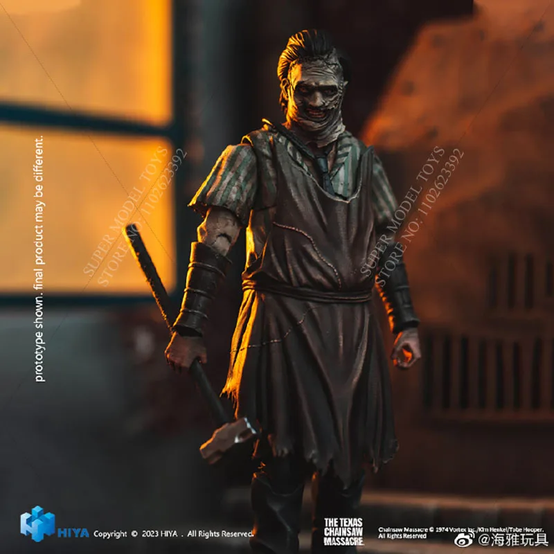 HIYA MINI Series 1/18 Scale Male Soldier Murder Maniac Leather Face Full Set About 4.33-inch Action Figure Model Fans Gifts