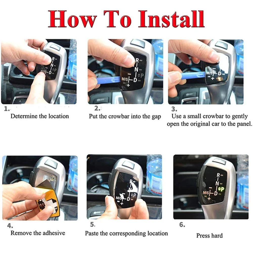 Car Shift Knob Gear Button Cover Trim Emblem Performance Sticker for BMW- X1 X5 X3 X6 M3 M5 F01 F10 F30 F35 F15 F16 F18