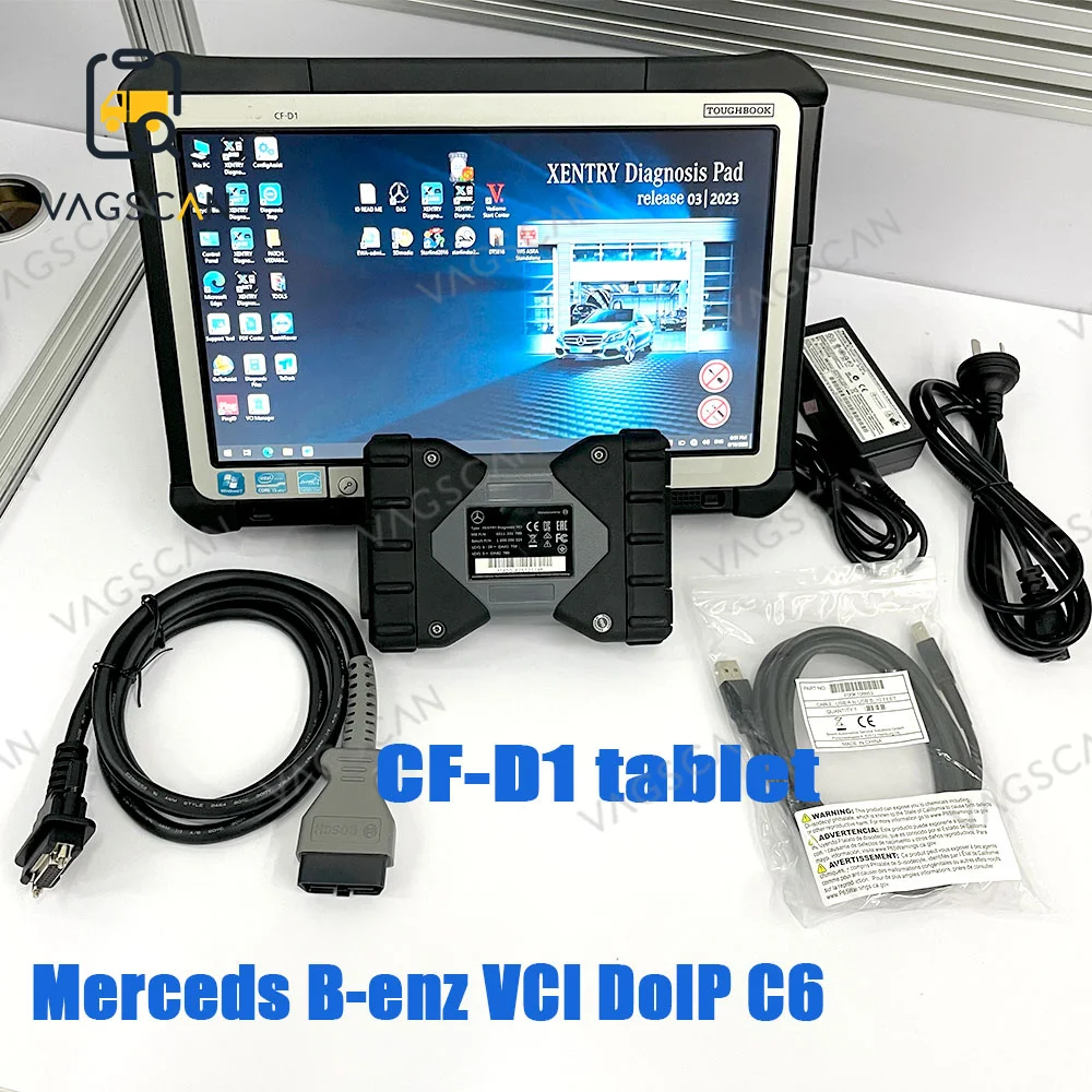 

Multiplexer MB Star C6 DoIP VCI WiFi Xentry software Car truck Diagnosis tools Full Set with CFD1 CF-D1 Laptop