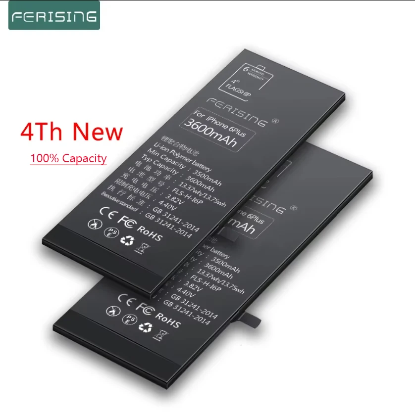 

FERISING 100% настоящий аккумулятор большой емкости для iPhone 6s 6 s 5s SE 7 8 Plus X XR XS Max 11 Pro, хорошая сменная батарея OEM